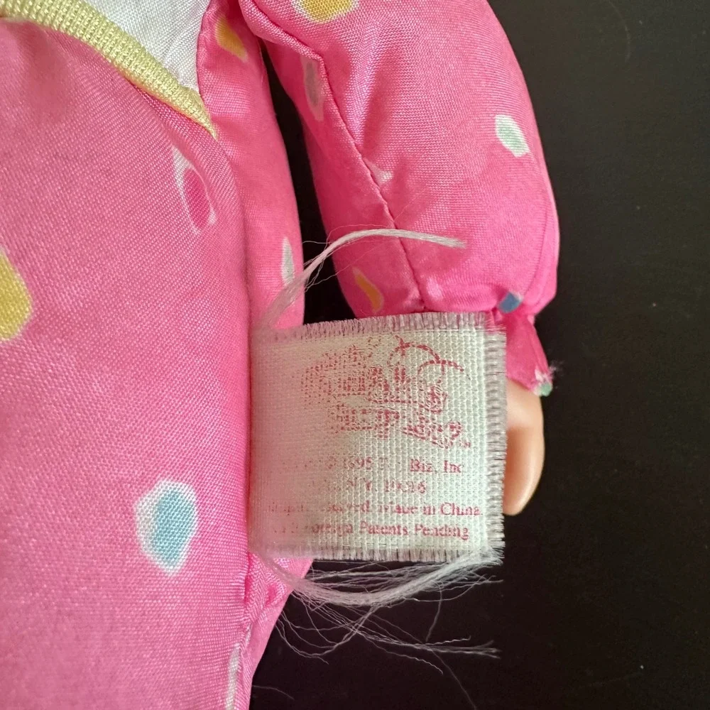 Vintage 1995 Toy Biz Baby Tumbles Surprise Doll Pink Polka Dot Outfit Blonde 12